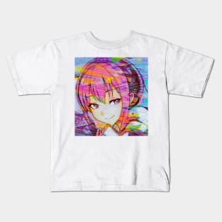 SASHA Anime Girl Glitchcore Kids T-Shirt